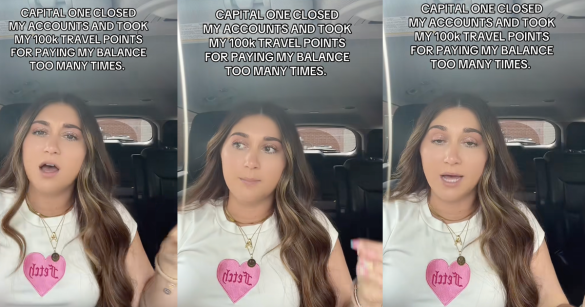 frames of woman talking in her car