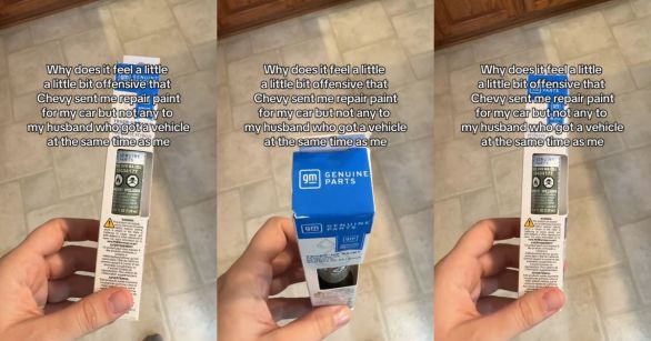 A tube of repair paint from Chevy