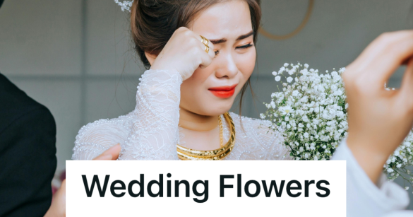 sad bride crying at her wedding