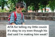 He Comforted His Little Cousin Who Was Crying, But His Cousin’s Dad Told Him Not To Do That Because It Would The Boy Weak