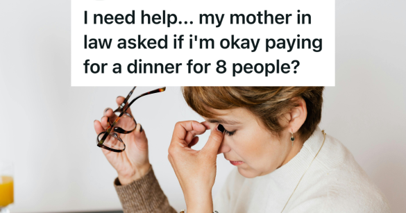 stressed woman pinching her forehead