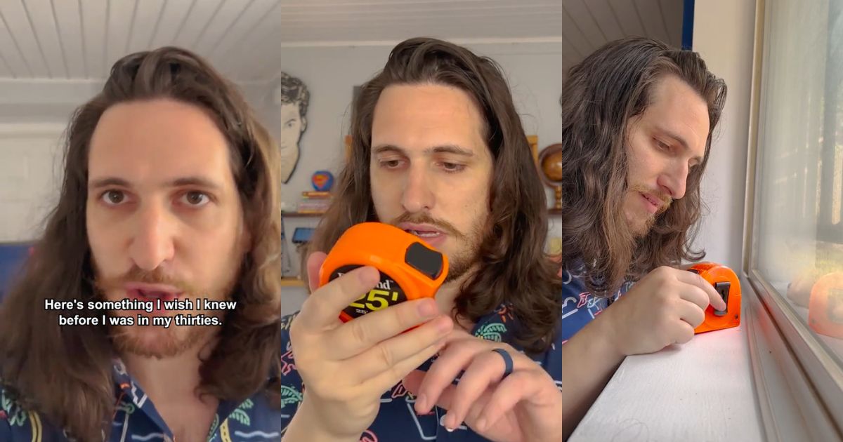 It Took Him Until His 30s, But He Finally Realized The Handy Trick All Tape Measures Come With @sidneyraz using a tape measure