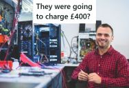 A Customer Came In Claiming A Competitor Told Him His Laptop Battery Blew Up, And When This Repair Tech Did A Hard Reboot And Fixed The Problem, The Customer Bought Him A Cake