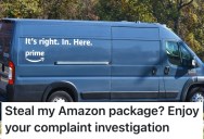 Amazon Worker Lied And Said They Delivered This Person’s Package, So They Called The Company And Reported Him