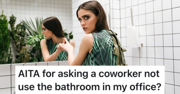 woman in a bathroom