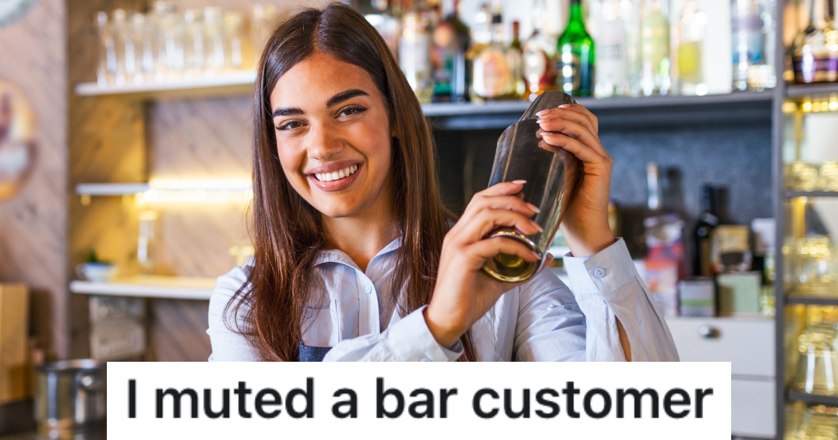 A Customer Behaved Badly, So This Bartender Told Her She Could Only Stay If She Didnt Talk...At All female bartender making a drink