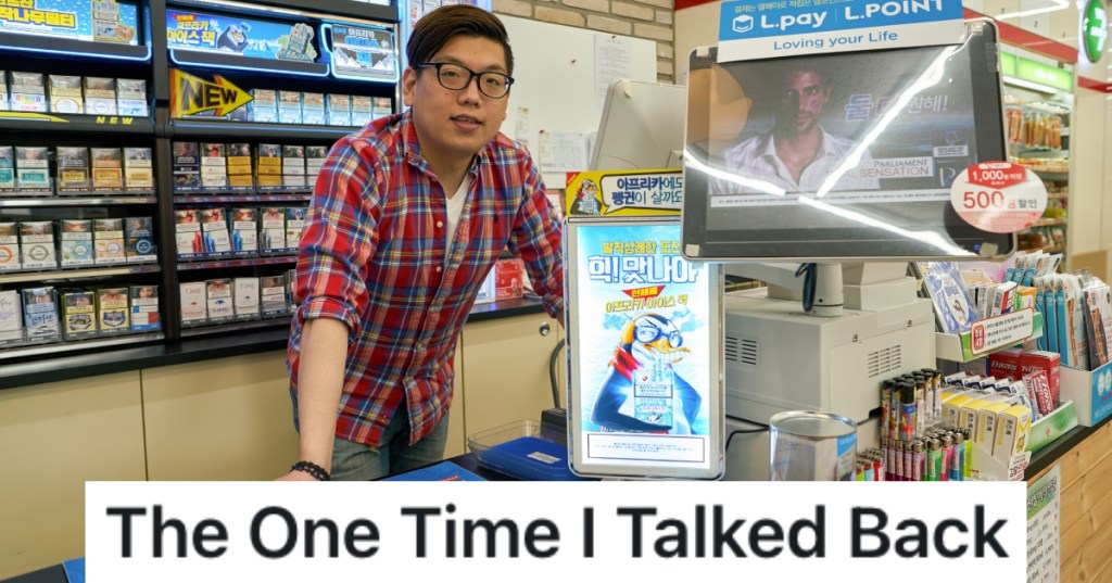 man working at a gas station