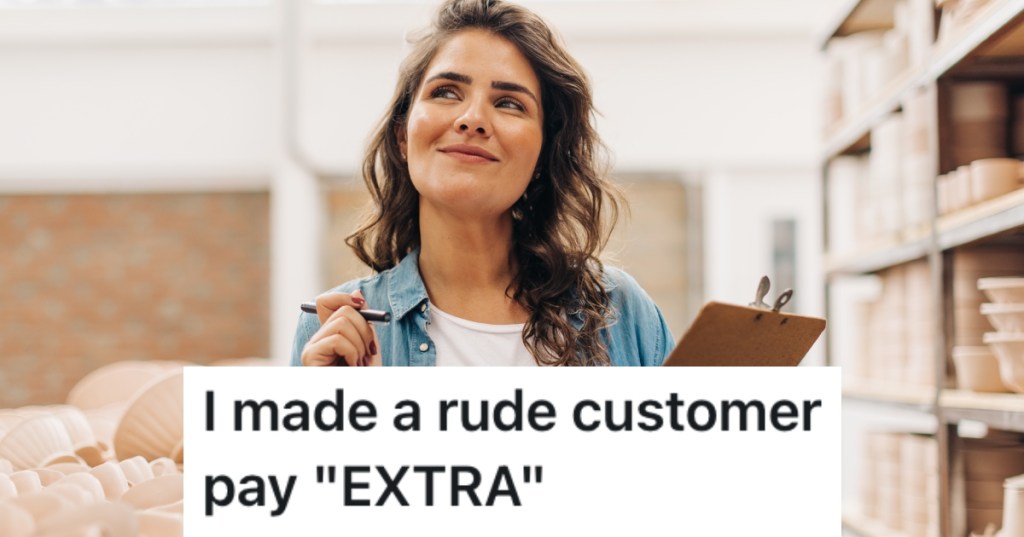 woman thinking in a store