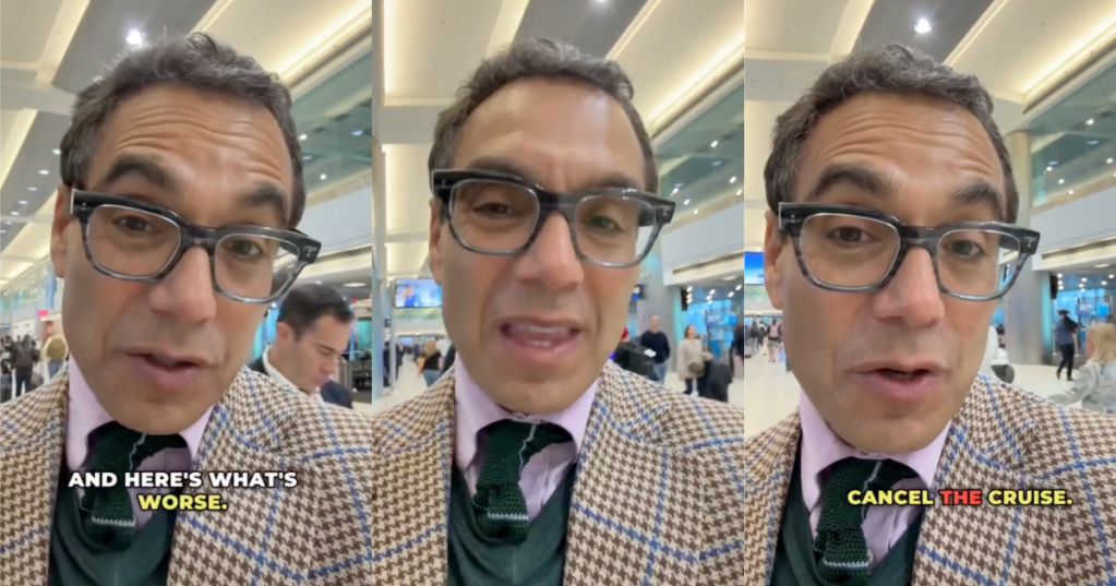 man talking about cruises