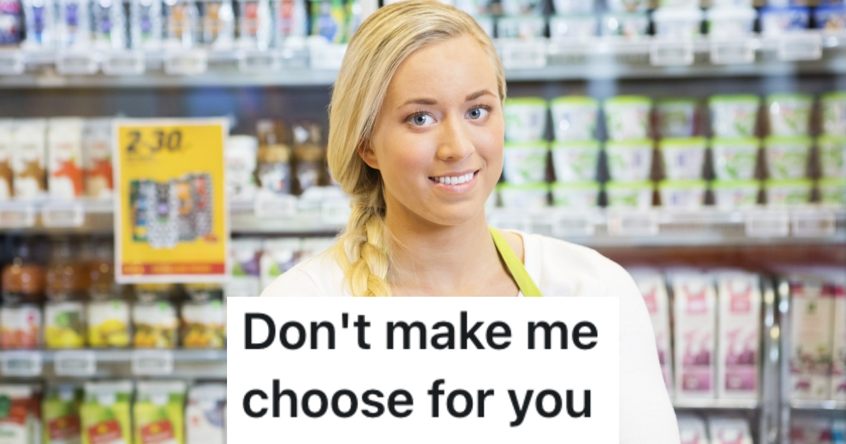 A Customer Yelled At Them, So A Gas Station Worker Gave Him A Pack Of Disgusting Gum woman in a convenience store