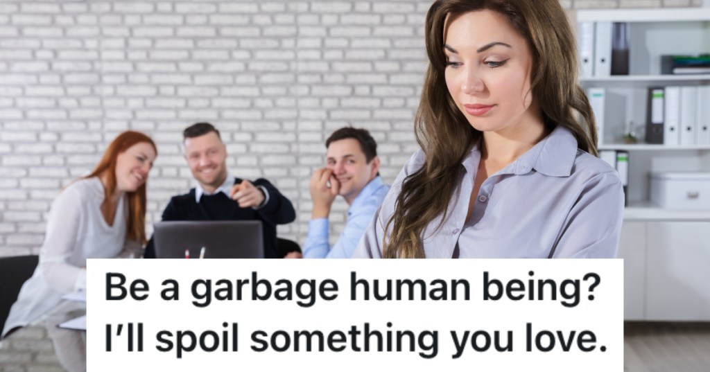 woman upset in an office