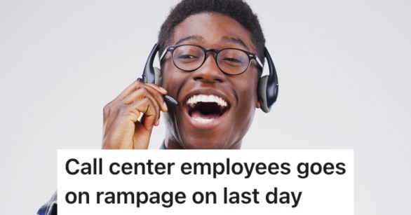 a laughing man wearing a headset