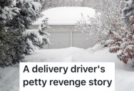 Customer Expected A Grocery Delivery Driver To Shovel Her Snowy Driveway For A Tip, But They Refused And Pranked Her Instead
