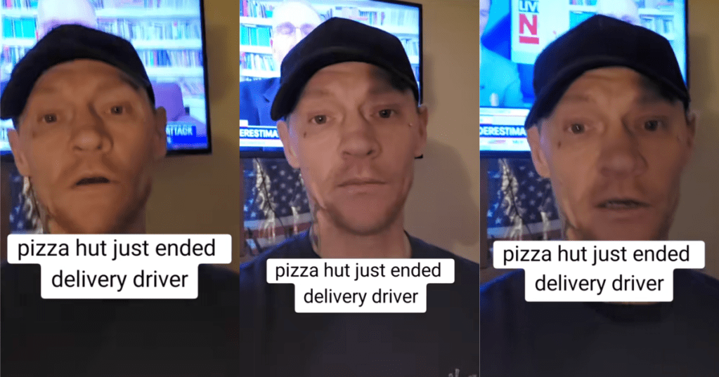 man talking about pizza hut