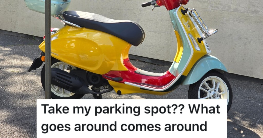 scooter parked on a street