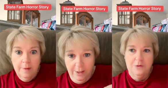 woman talking about insurance