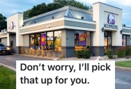 A Customer Littered In A Taco Bell Parking Lot, So An Employee Called Them Out For It