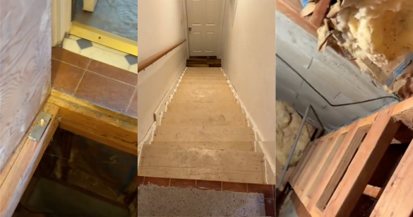 photos of basement stairs