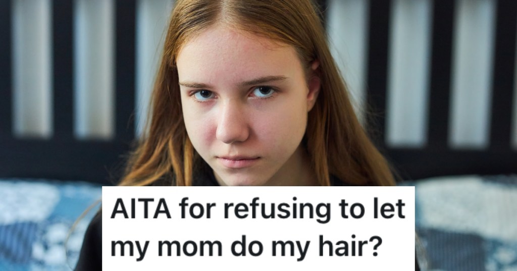 young girl with a serious look