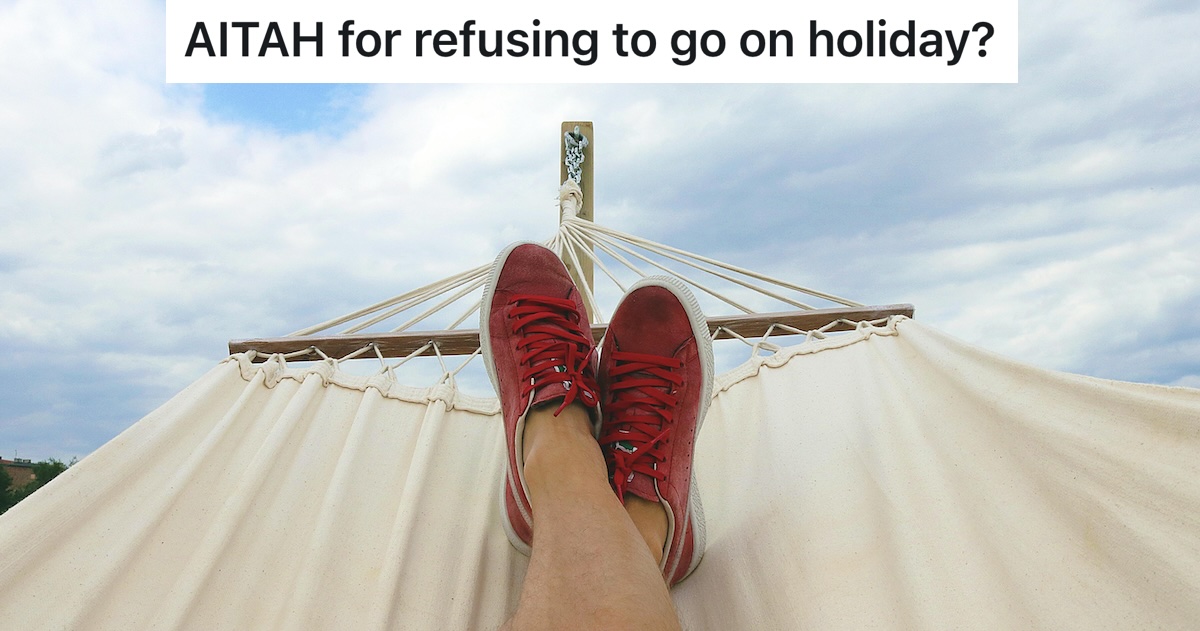feet relaxing in a hammock