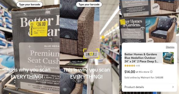 Some lawn furniture at a Walmart