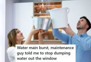 His Classroom Was Flooding, So This Science Teacher Had His Students Bailing Water Out The Window. But The Maintenance Tech Told Them To Stop And It Cost The School $15 Million In Repairs.
