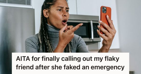 woman annoyed pointing at her phone