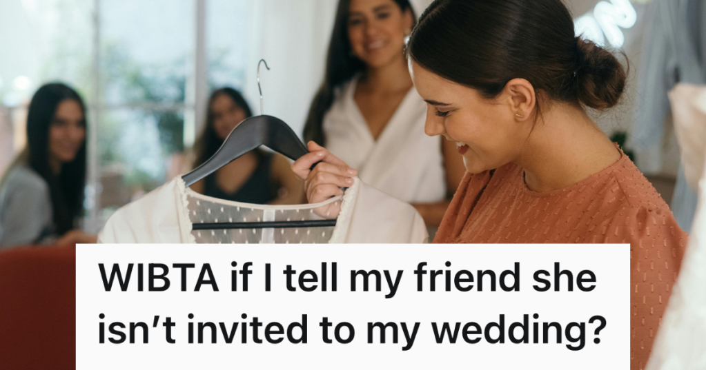 woman picking out a wedding dress