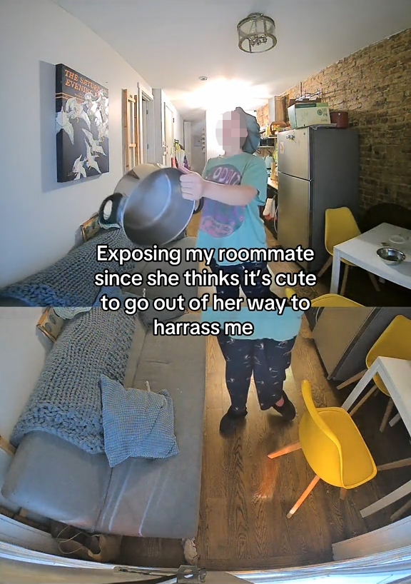 A terrible roommate banging on a pot