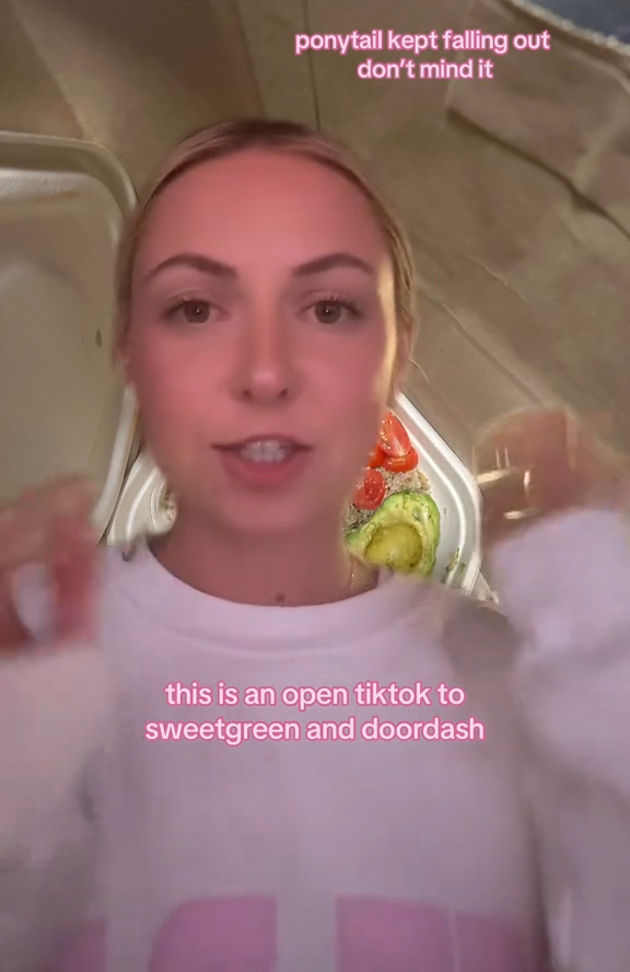 Cali Bacino and her Sweetgreens order