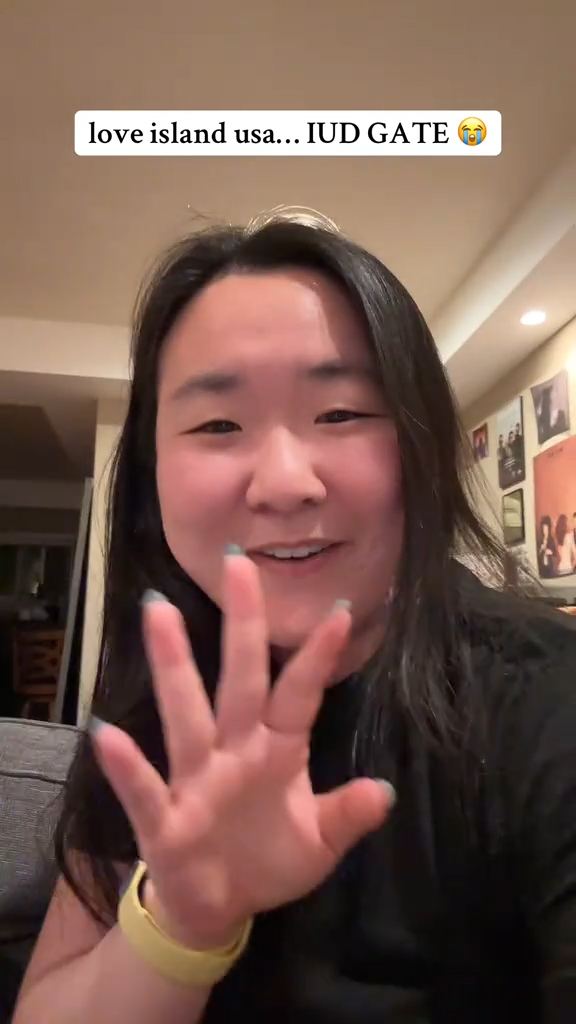 Girls watching Love Island