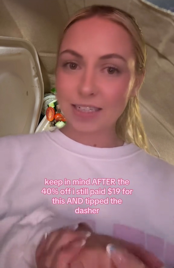 Cali Bacino and her Sweetgreens order