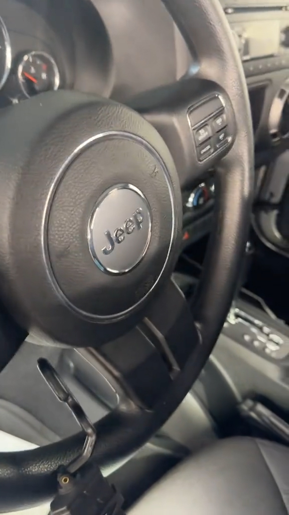 The OBD port in a Jeep