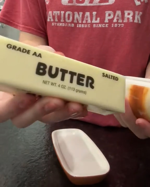 A butter dish bought from Target