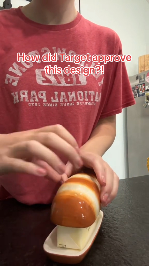 A butter dish bought from Target