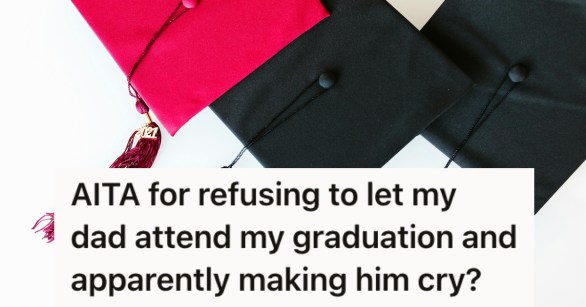 Red and black graduation caps