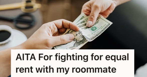 Two people exchanging cash