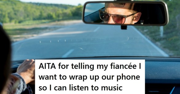 Man driving on the road