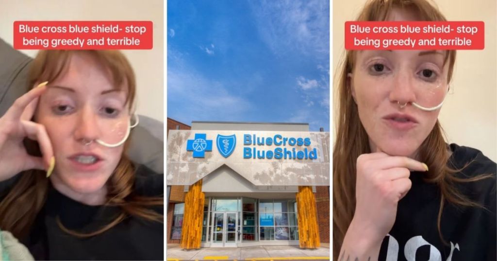 Woman talking about Blue Cross Blue Shield