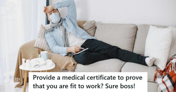 Man resting on the couch after his doctor said he can't go back to work