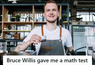 Bruce Willis Quizzed This Barista With Surprise Math Problems, Then Left A $20 Tip For Getting Them All Right