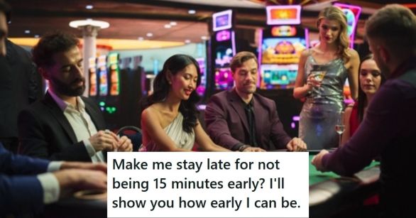 Blackjack at a casino