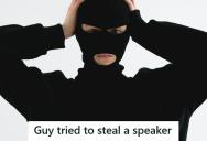 Customer Tried To Steal A Speaker From A Phone Store, But The Worker Spotted Him And Shut It Down With A Smile