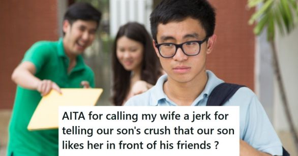 Embarrassed boy being made fun of