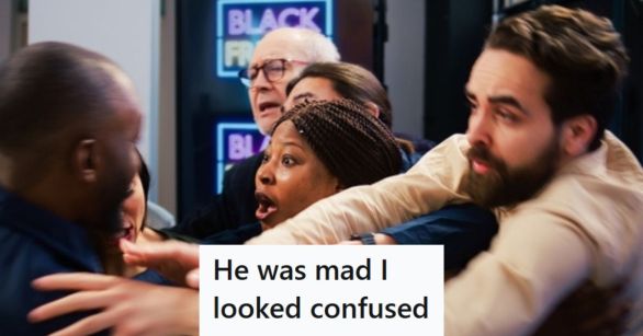 Man attacking another person