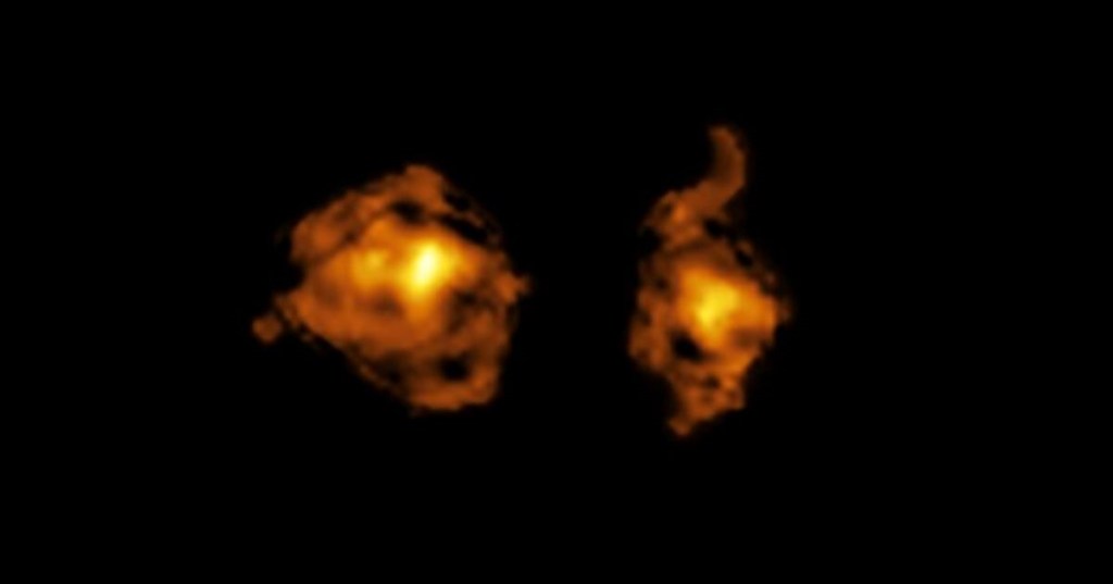 A fight between two galaxies