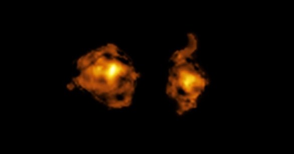 A fight between two galaxies