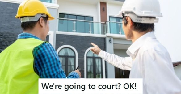 Inspector talking to contractor