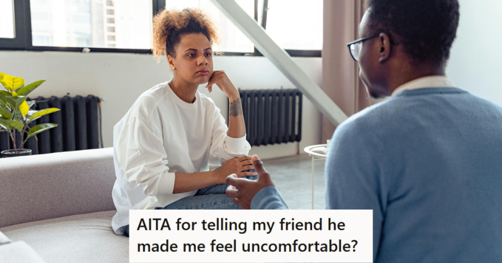 woman sitting sadly next to a man