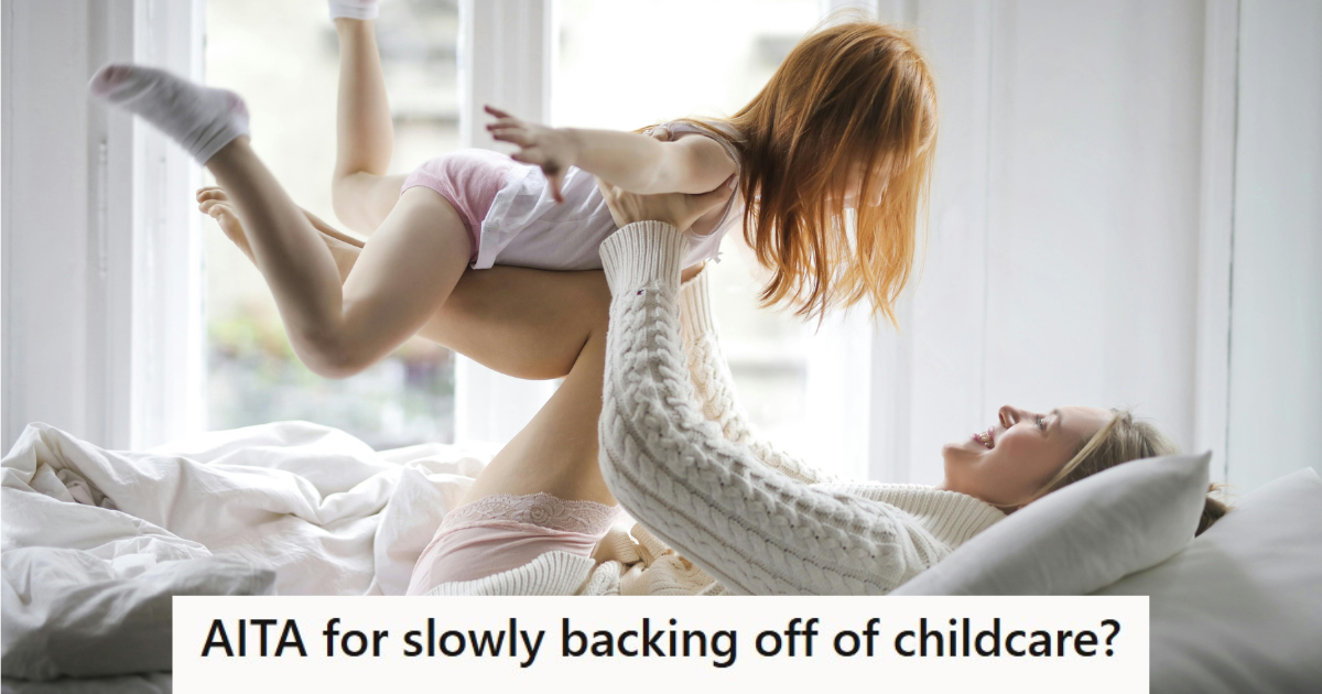 His Roommate Made Him Look After Her Baby Even When He Was Working, So He Made It Clear That He Wont Babysit Anymore girl on bed playing with a kid